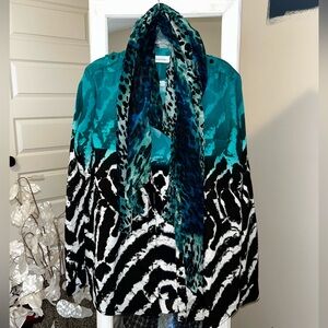 Calvin Klein two toned 3 piece set. top & scarf